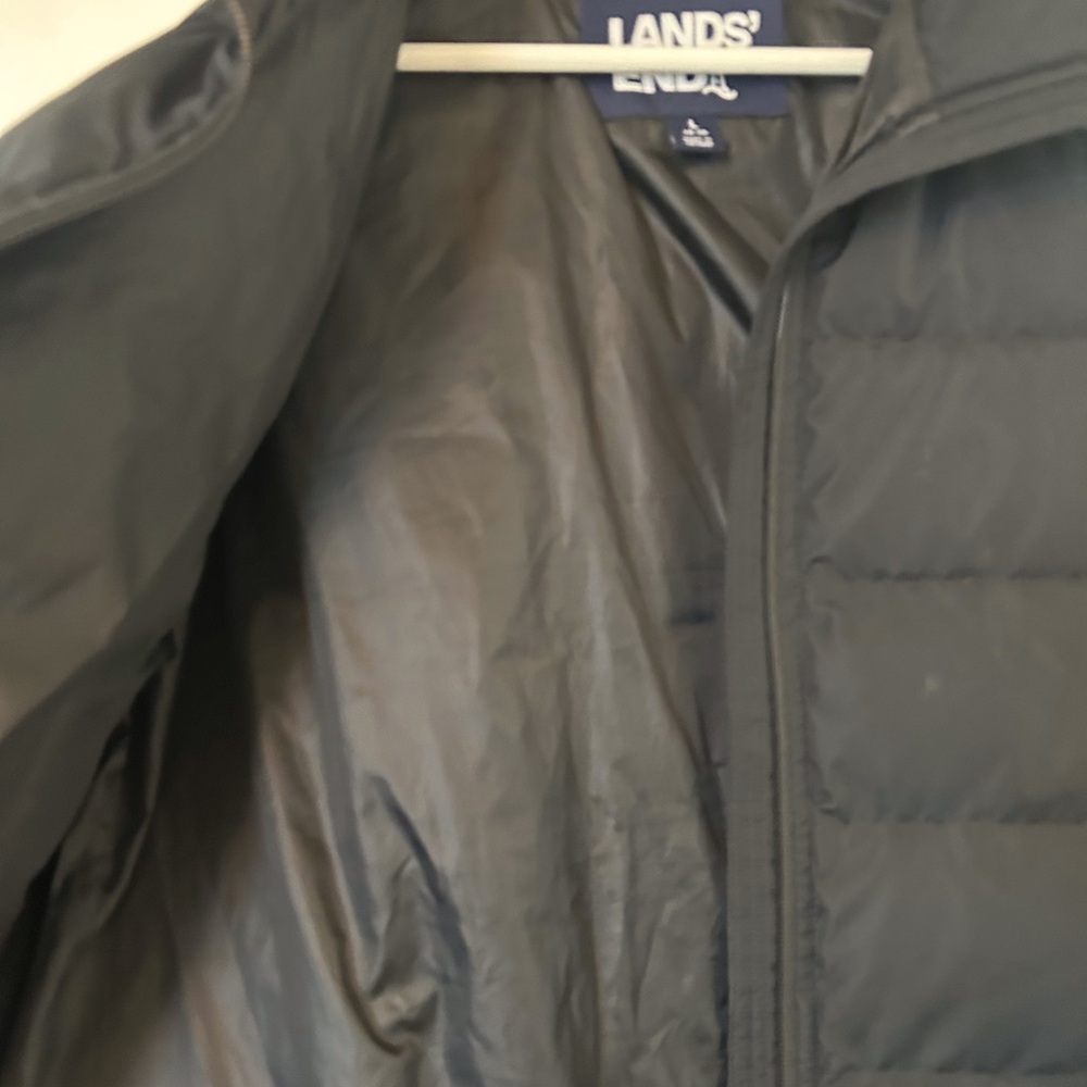Women’s Land’s End Black Down Jacket.  Size Large.  Like New Condition - Picture 9 of 12